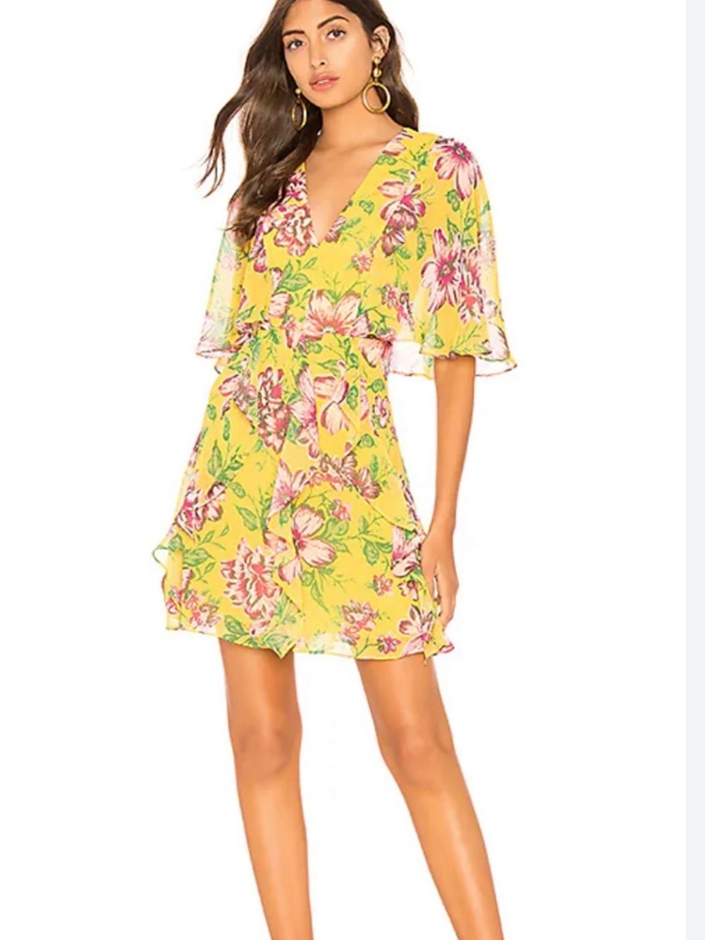 BCBGMAXAZRIA Mabel Floral Dress in the Bamboo Combo colorway size 0 NWOT